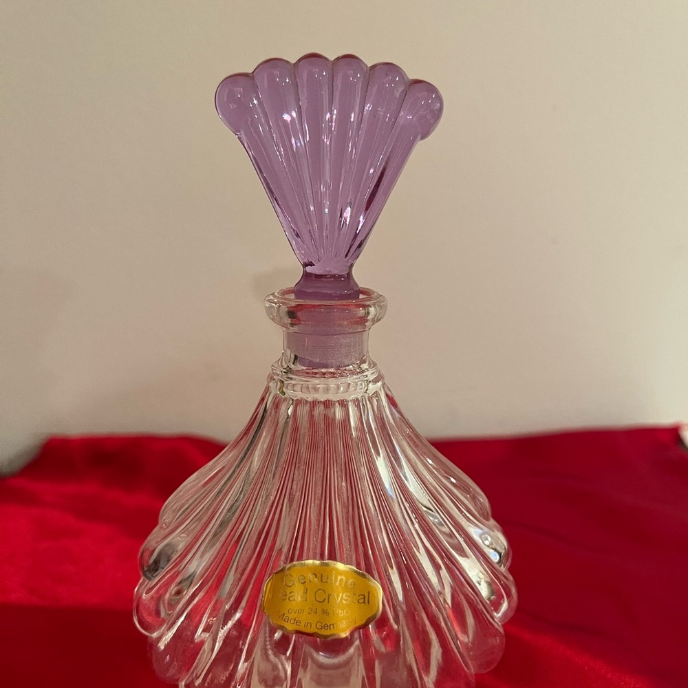 Elegant Purple Glass Perfume Bottle